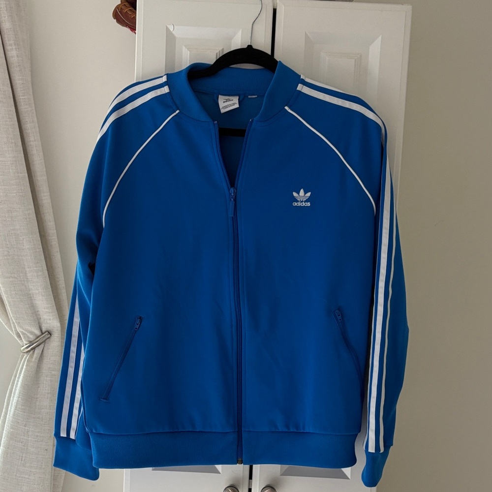 Adidas Unisex Vibrant Blue Athletic Jacket